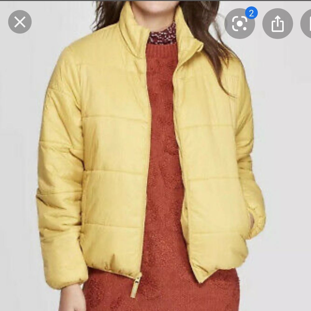 Universal Thread Yellow Puffer Jacket